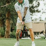 Skull and Fairways White 5 Panel Golf Rope Hat