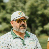 Skull and Fairways White 5 Panel Golf Rope Hat