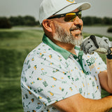 Skull and Fairways White 5 Panel Golf Rope Hat