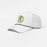 Skull and Fairways White 5 Panel Golf Rope Hat