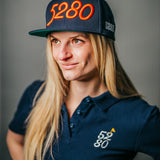 5280 Broncos Navy/Orange Puffy Embroidered Snapback Hat