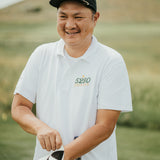 5280 Fairways White Racer Mesh Polo Shirt