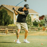 Fairways Puffy Embroidered Black Golf Rope Hap