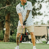 5280 Fairways Patterned Slim Fit Polo Shirt