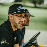 Sliced Puffy Embroidered Black Golf Rope Hat