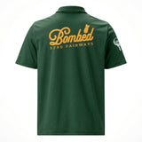 5280 Fairways – Green Bombed Puffy Print Racer Mesh Polo