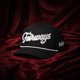 Fairways Puffy Embroidered Black Golf Rope Hap