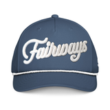 Fairways Puffy Embroidered Navy Golf Rope Hap