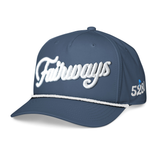 Fairways Puffy Embroidered Navy Golf Rope Hap