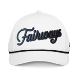 Fairways Puffy Embroidered White Golf Rope Hap