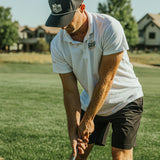 5280 Fairways White Racer Mesh Polo Shirt