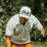 Bombed Puffy Embroidered Black Golf Rope Hat