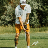 Bombed Puffy Embroidered Black Golf Rope Hat