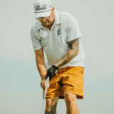 Bombed Puffy Embroidered Black Golf Rope Hat