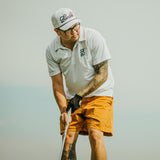 Bombed Puffy Embroidered Black Golf Rope Hat