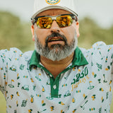 5280 Fairways Patterned Slim Fit Polo Shirt