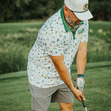 5280 Fairways Patterned Slim Fit Polo Shirt