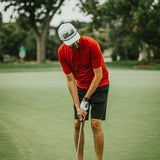 Bombed Puffy Embroidered White Golf Rope Hat