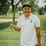 5280 Fairways White Embroidered Men's AP3 2.0 All Purpose Polo