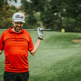 Bombed Puffy Embroidered Blue Golf Rope Hat