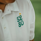 5280 Fairways White Embroidered Men's AP3 2.0 All Purpose Polo
