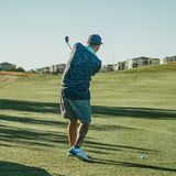 5280 Fairways Topographic Patterned Slim Fit Polo Shirt