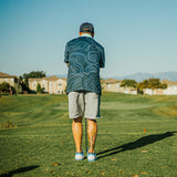 5280 Fairways Topographic Patterned Slim Fit Polo Shirt