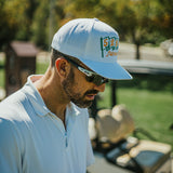 5280 Flag embroidered white snapback hat