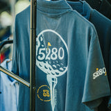 5280 Fairways Brand Dark Premium Slim Fit Pique Polo Shirt