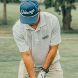 Fairways Puffy Embroidered Navy Golf Rope Hat