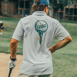 5280 Fairways White Racer Mesh Polo Shirt