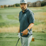 5280 Fairways Brand Gray Men's Premium Polo