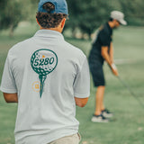5280 Fairways White Racer Mesh Polo Shirt