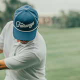 Fairways Puffy Embroidered Navy Golf Rope Hat