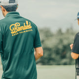 5280 Fairways – Green Bombed Puffy Print Racer Mesh Polo