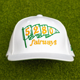 5280 Flag embroidered white snapback hat