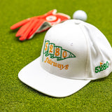 5280 Flag embroidered white snapback hat