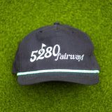 5280 Fairways Brand Embroidered Navy Golf Rope Hat