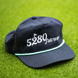5280 Fairways Brand Embroidered Navy Golf Rope Hat