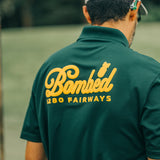 5280 Fairways – Green Bombed Puffy Print Racer Mesh Polo