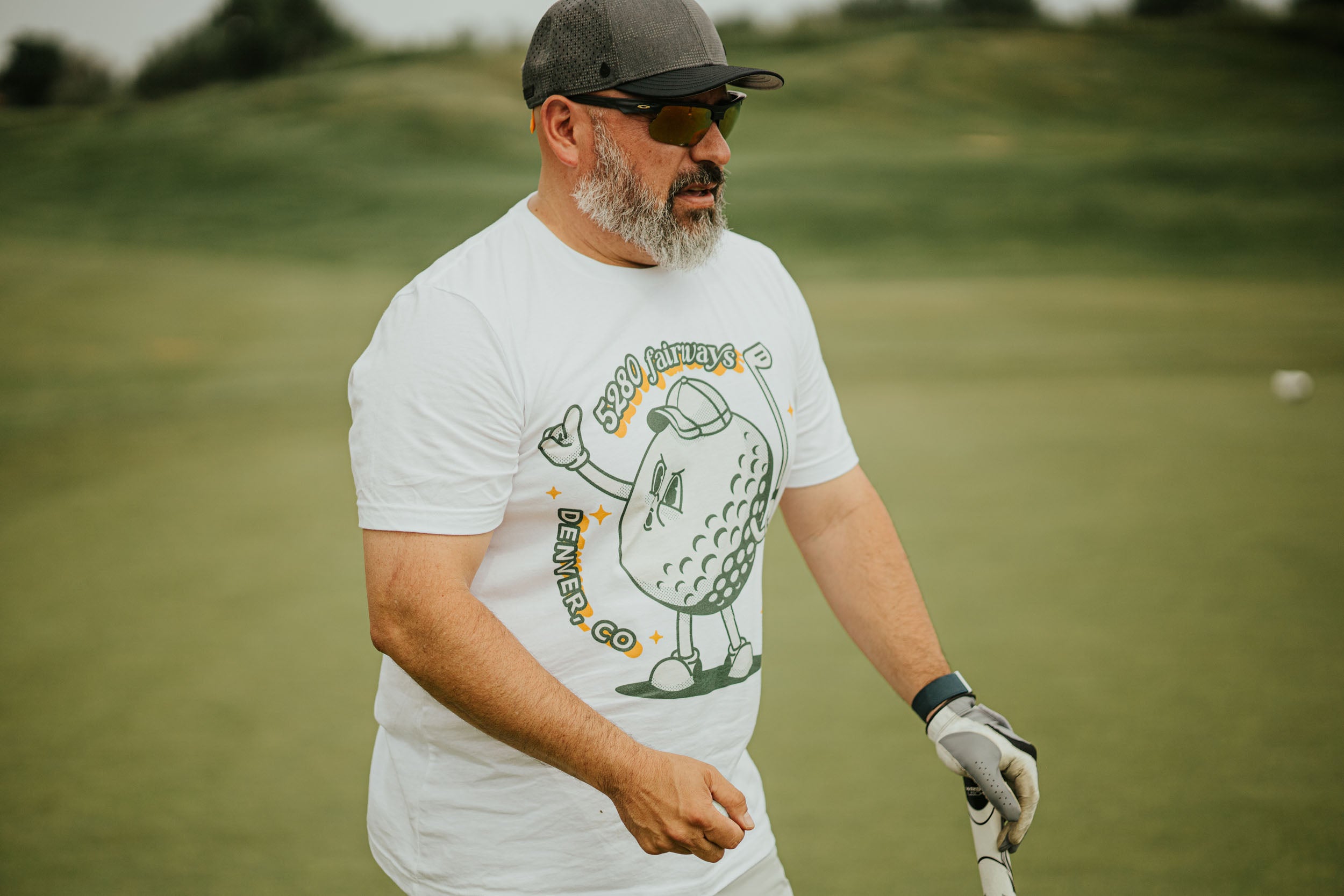 5280 Retro Golf Ball Guy T-shirt