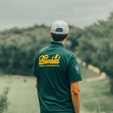 5280 Fairways – Green Bombed Puffy Print Racer Mesh Polo