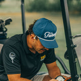 Fairways Puffy Embroidered Navy Golf Rope Hat