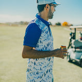 5280 Fairways Mountain Patterned Slim Fit Polo Shirt