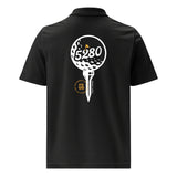 5280 Fairways Black Racer Mesh Polo Shirt