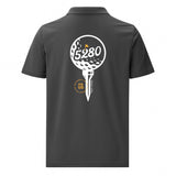 5280 Fairways Graphite Gray Racer Mesh Polo Shirt