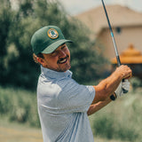 Green Skull and Fairways 5 Panel Golf Hat