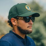 Green Skull and Fairways 5 Panel Golf Hat