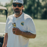 5280 Fairways – White Low-Key Mayhem Racer Mesh Polo