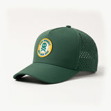 Green Skull and Fairways 5 Panel Golf Hat